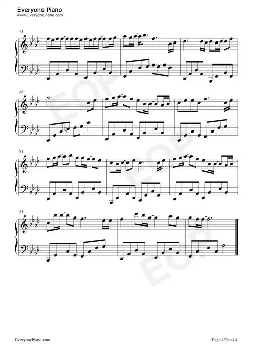 众相渡他-2020肖战生贺原创曲五线谱预览4-钢琴谱文件(五线谱,双手