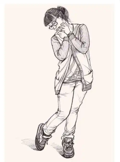 速写基础教程单人速写分析讲解示范附送速写人物动态临摹照片这些干货