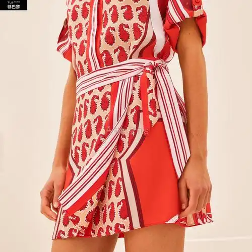 【包邮包税】 hermes爱马仕 21年春夏 女士 连衣裙 jupe portefeuille