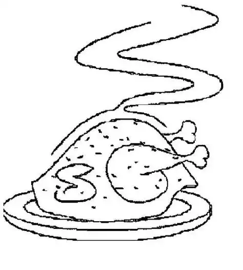 鸡腿简笔画简单画法步骤图片大全线描鸡肉素材图片免费下载 千库网