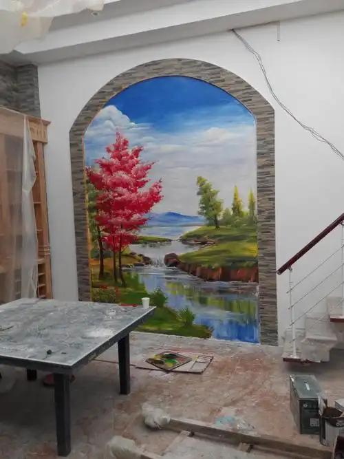 日照农村文化墙,壁画,手绘墙,墙体彩绘,油画