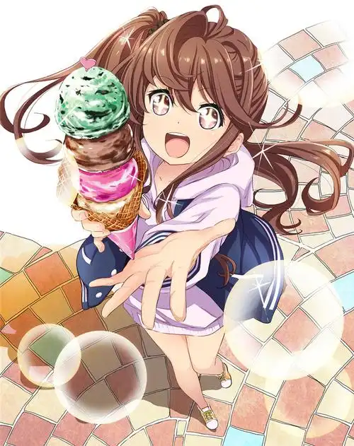 二次元冰淇淋少女壁纸图包原画插画素材p站同人图合集 – acg图包网
