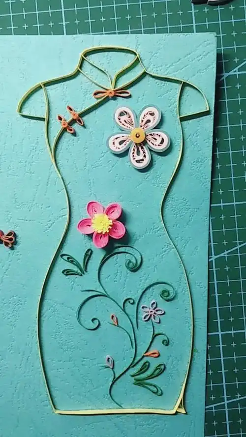 我的衍纸日记#衍纸中国风旗袍