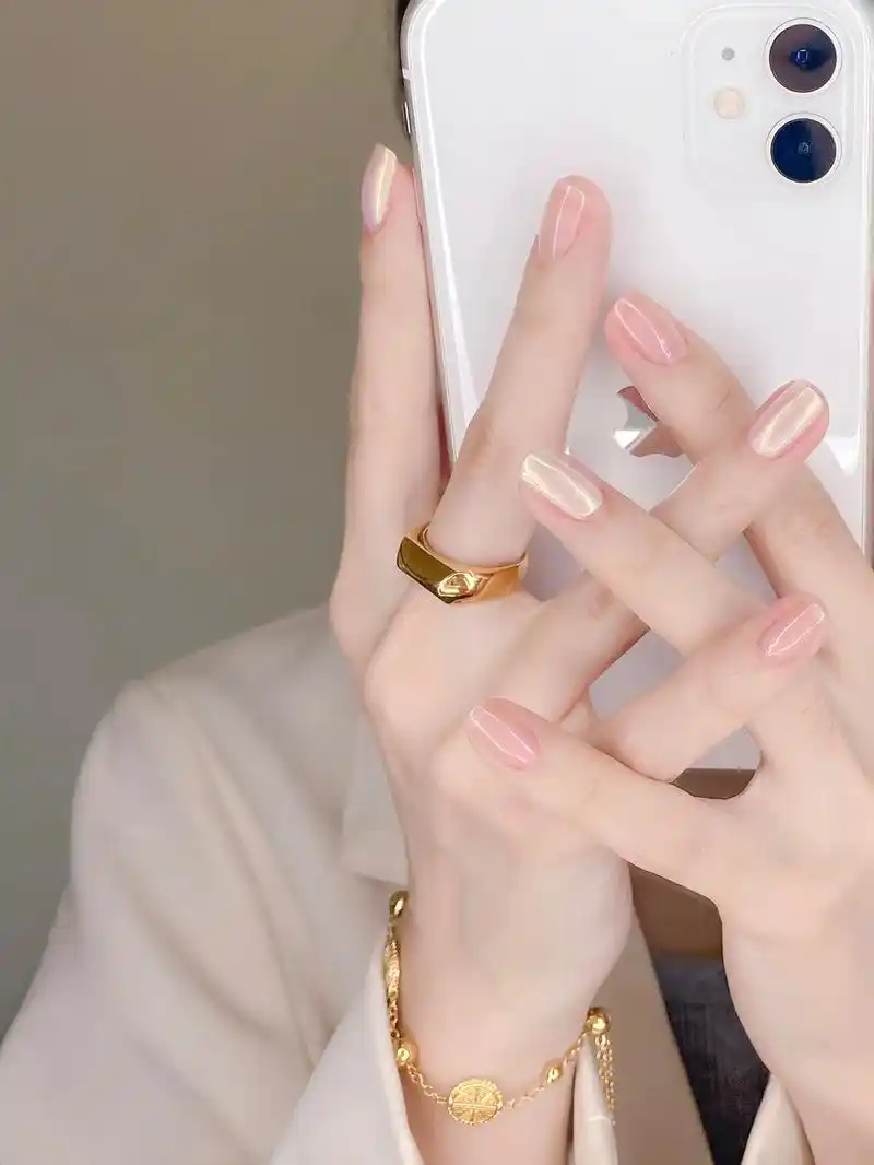 温柔白月光93人鱼姬偏光细闪跳色美甲 #美甲 #夏日美甲 # - 抖音