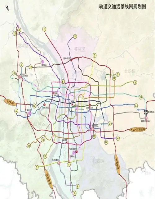 根据《长沙市国土空间总体规划(2021-2035年)》,长沙地铁规划图如上