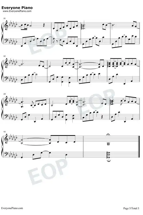 再见钢琴谱_王俊凯-明明简谱网