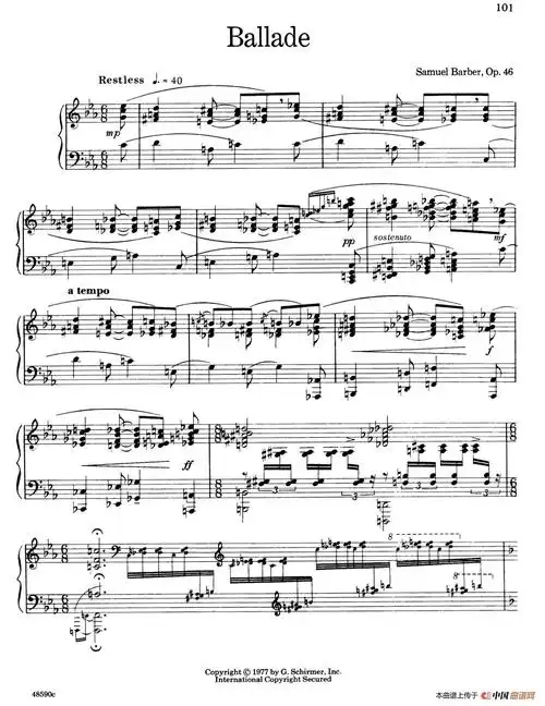 46(叙事曲)简谱 - 钢琴乐谱-柳邻猫