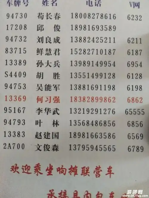 在线急等平昌到响滩连营车的电话号码