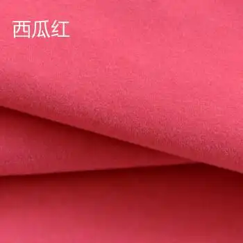 纯色植绒沙发布料绒布沙发套抱枕靠垫软包背景布手工防水布料 西瓜红