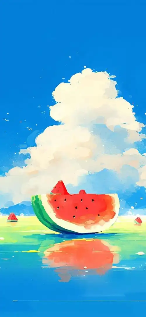 清新夏日西瓜壁纸#最美壁纸
