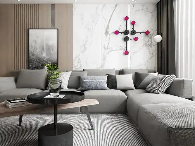 110平简约现代装修电视柜设计