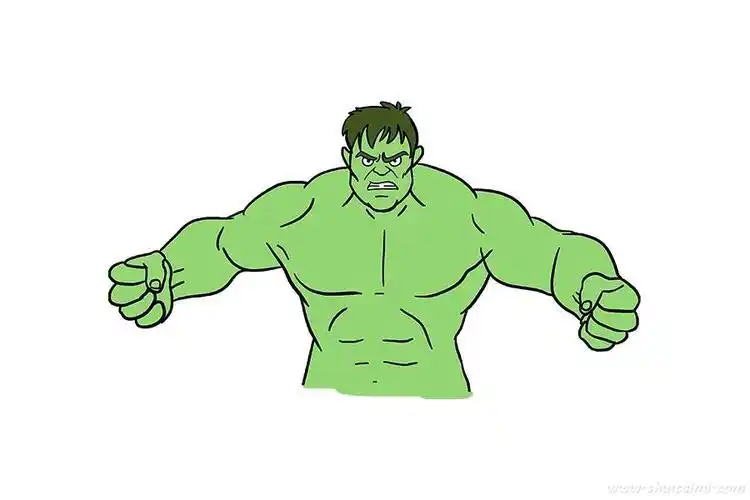 绿巨人浩克怎么画卡通简笔画简笔画大全绿巨人浩克怎么画卡通简笔画简