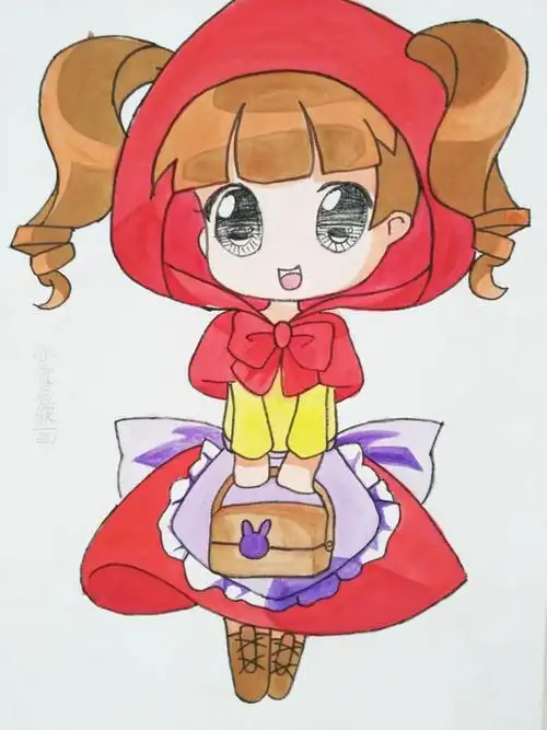 q版小红帽张贾晨露画