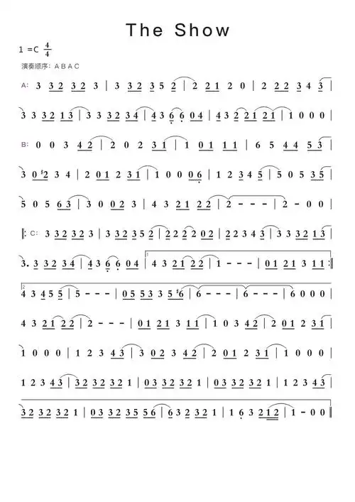 the show智能简谱