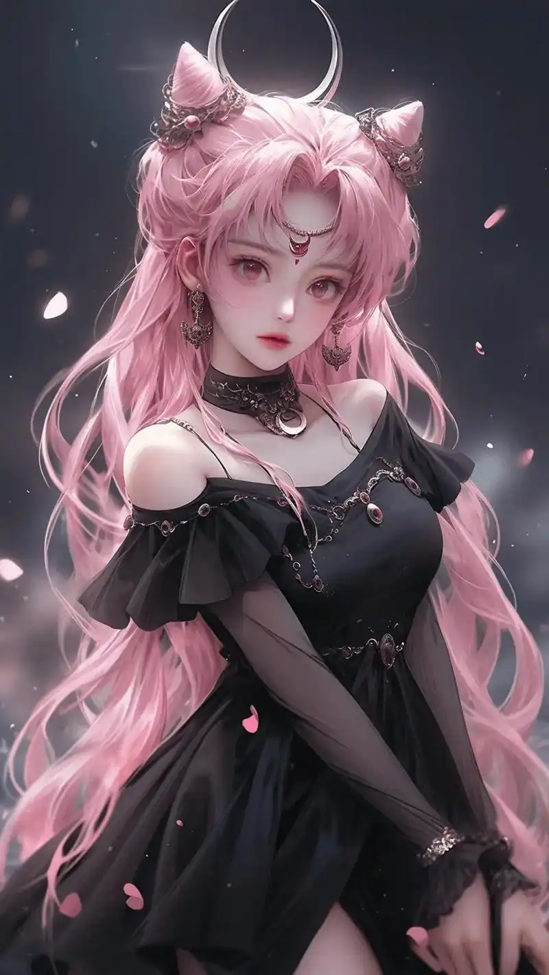 ai动漫壁纸‖暗黑系月野兔美少女战士78.#二次元 #ai绘画 - 抖音