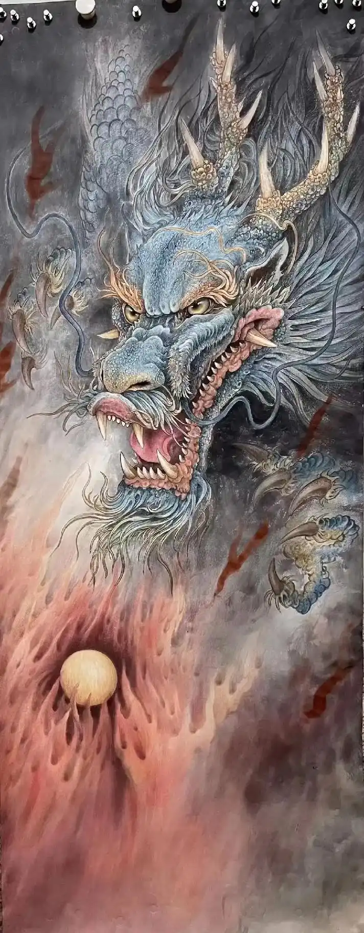 画家陈念岗工笔画画龙 二月二龙抬头.#抖音图文来了 #字画  - 抖音