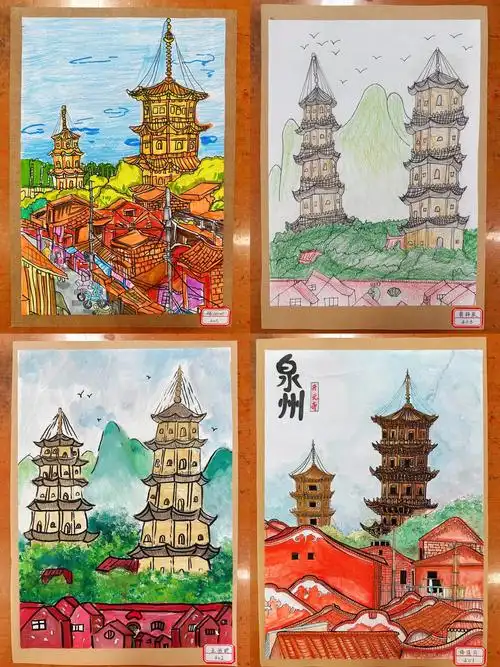 泉州开元寺绘画       4年级作品