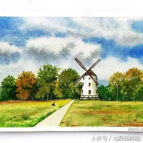 美美的风景,美美的心情,漂亮的水彩风景画