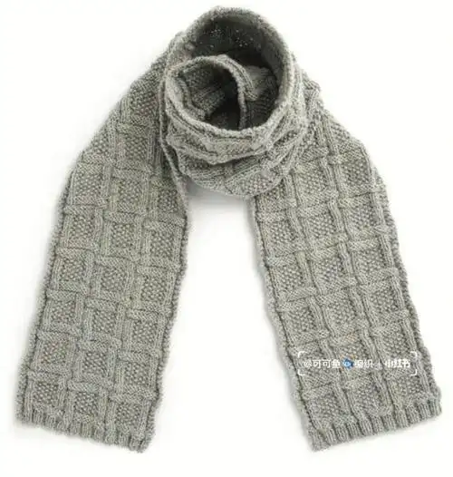 大牌男士围巾花样图解