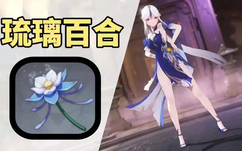 【原神】琉璃百合,比别的采集攻略多领取5个丨云堇 凝光突破材料