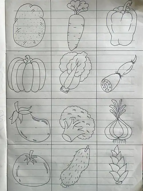 12个蔬菜简笔画
