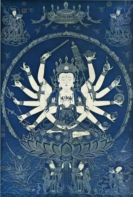 新款包邮dmc十字绣正品佛教系列准提佛母菩萨