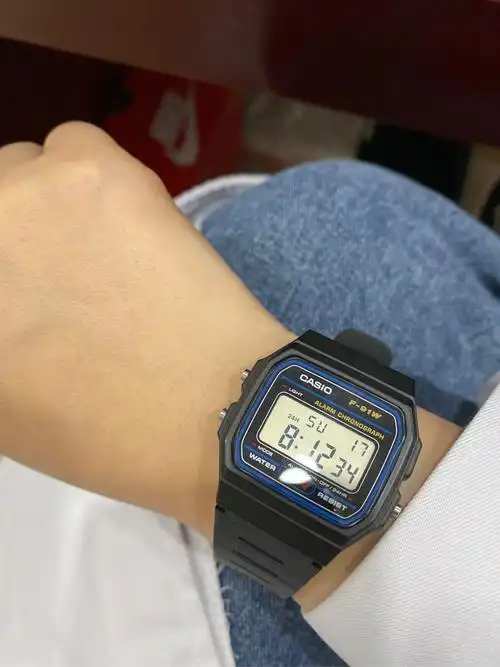 甜茶同款日本卡西欧casio经典复古方块电子手表男女f91w1d