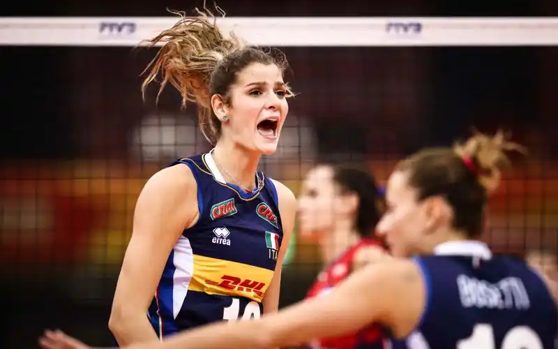 【女排人物】意大利女排副攻齐里切拉比赛精彩集锦