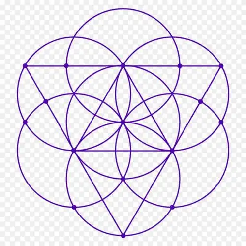 重叠圆网格神圣几何符号.几何