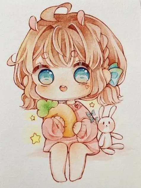 q版人物 可爱简单q版动漫人物临摹q版人物 动漫线稿 黑白线稿素材怎样