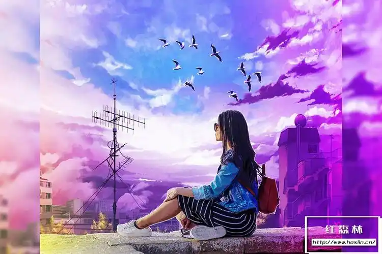 ps动作照片生成油画颜料梦幻水彩画动漫效果ps特效动作animestyle