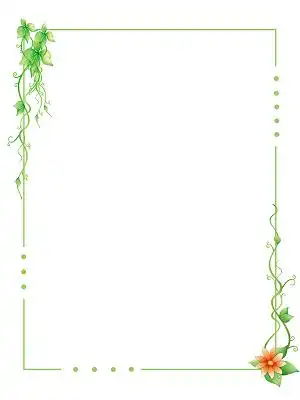 春天竖版边框藤蔓边框花框绿色边框春天边框小清新边框春天边框春天