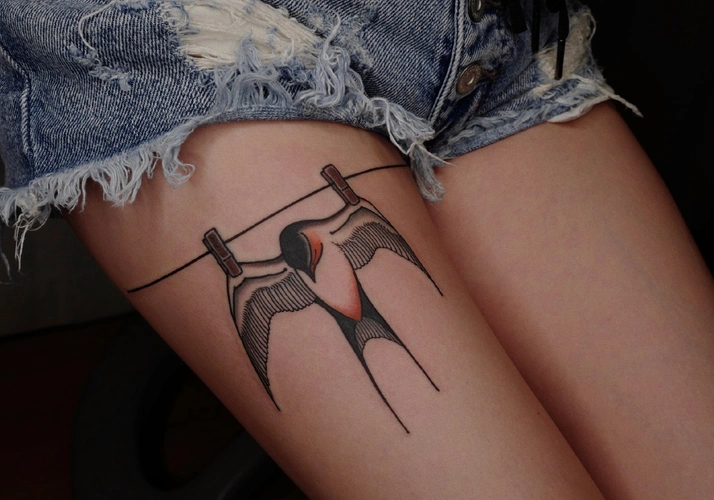 最新大腿纹身图案大全女3