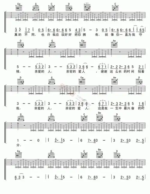 梅艳芳梅艳芳亲密爱人吉他谱