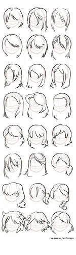 【手绘贴】漫画人物发型篇,表情可以自己想象哦~喜欢的赶紧学起来