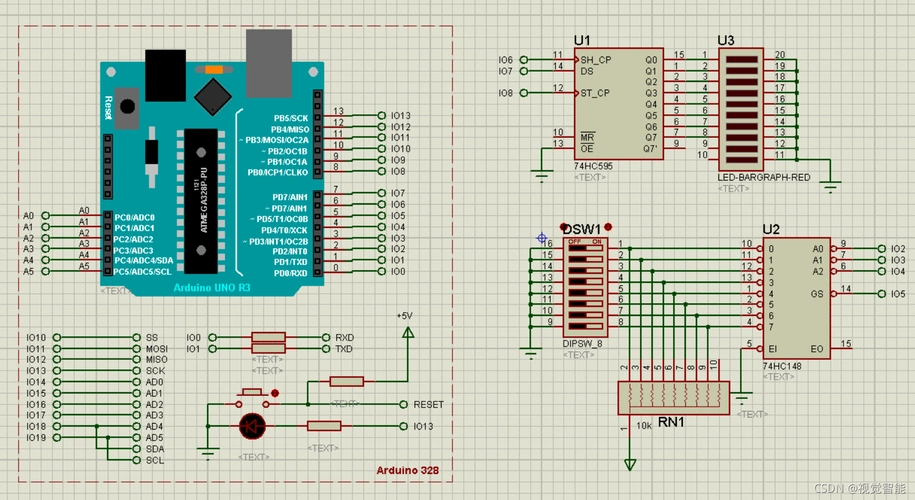 arduino与proteus仿真实例74hc148优先编码器驱动仿真