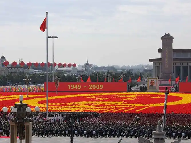 2009年国庆阅兵式现场.(资料图片)