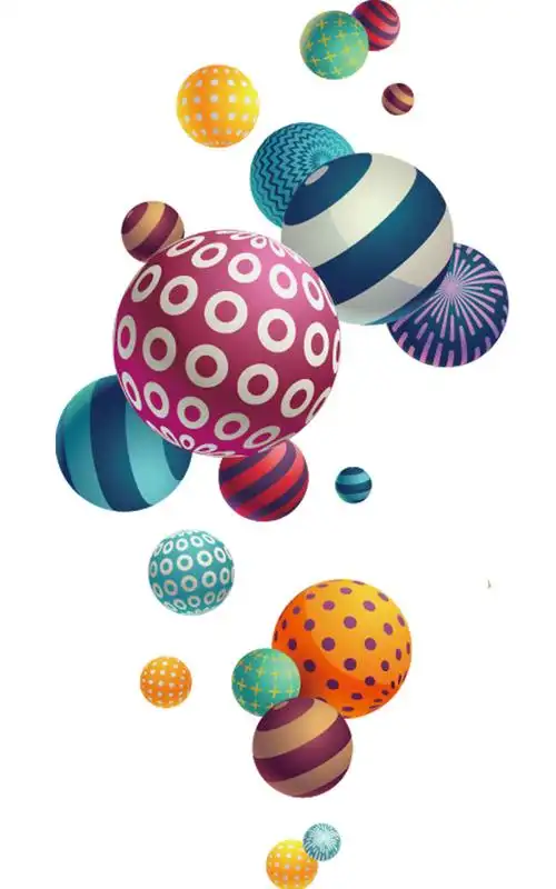 彩色圆球绘画免抠素材装饰png图片下载含psd