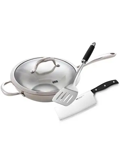 德国菲仕乐fissler厨具专场直发货德国菲仕乐精巧单柄炒锅3件组 炒锅