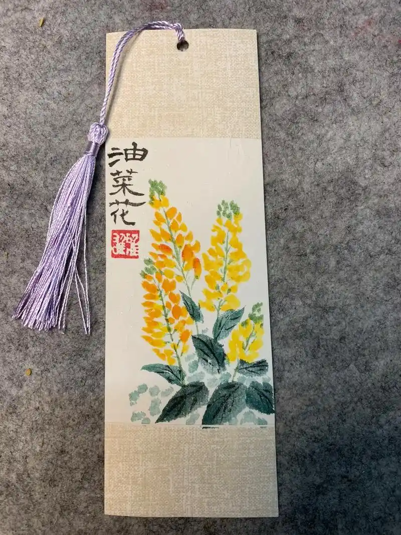 油菜花的画法第一步:画花头.用大号兼毫毛 - 抖音