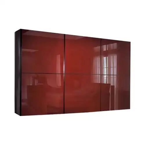 移门衣柜包邮整体大衣柜红色烤漆衣橱定制家具推拉门衣柜包邮