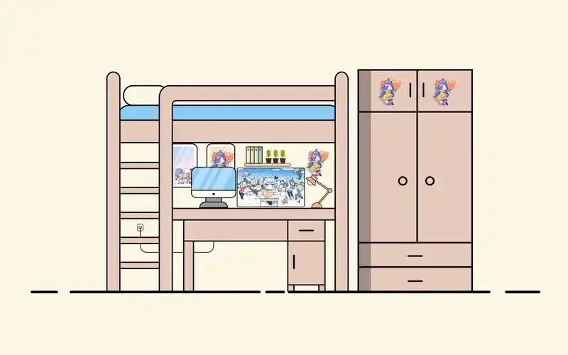 【青春不散】入海二创,ai插画宿舍场景详细过程(带工程文件和素材)
