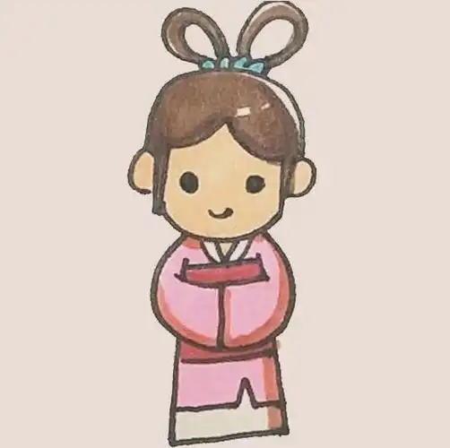 织女彩色画法图解教程简笔画怎么画步骤教程