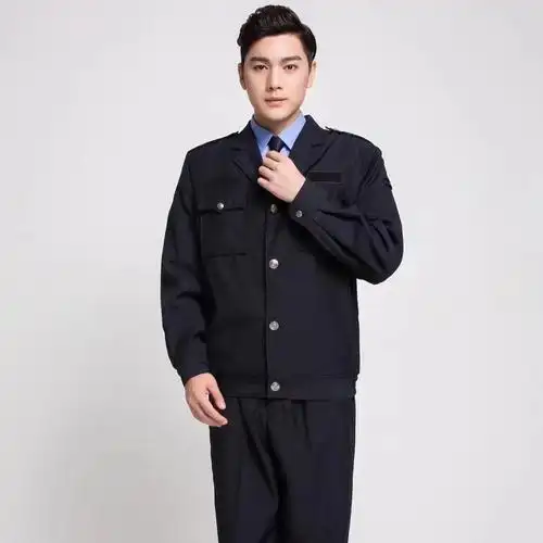 保安春秋服夹克套装长袖保安工作制服物业保安-阿里巴巴