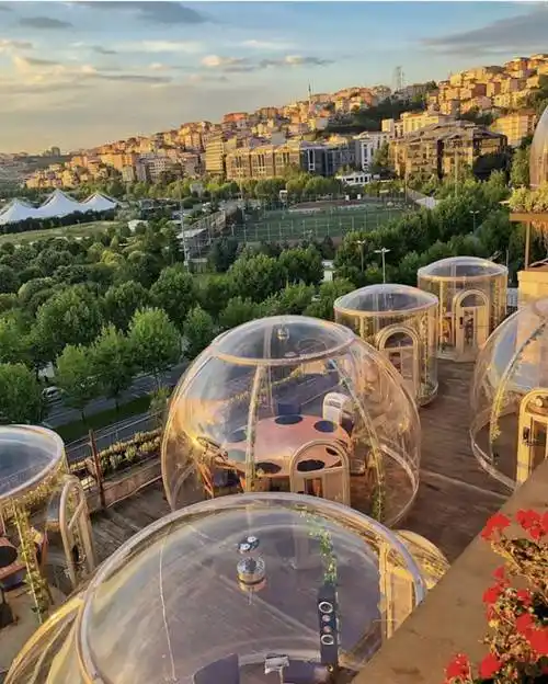 定制透明球形房户外透明帐篷阳光房餐饮泡泡屋帐篷营地星空透明帐篷