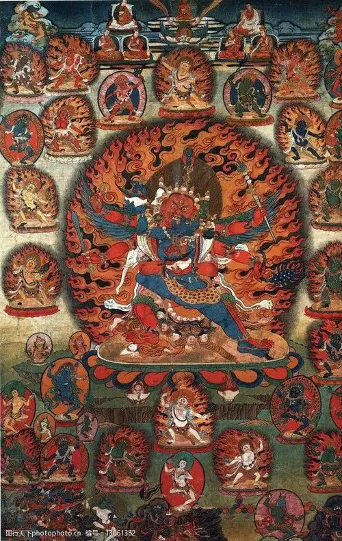 关键词:愤怒莲师 佛教 藏传 唐卡 宗教 艺术 宗教信仰 文化艺术 设计