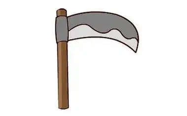 镰刀简笔画乐器农具简笔画死神简笔画步骤死神简笔画作品彩色图片简笔