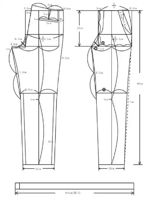 牛仔裤结构制版与制作