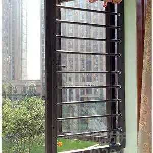 防盗窗网窗户防护栏儿童安全围栏阳台落地窗飘窗室内栏杆子免新款免