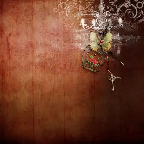 怀旧花纹蝴蝶背景免抠素材免费下载_觅元素51yuansu.com